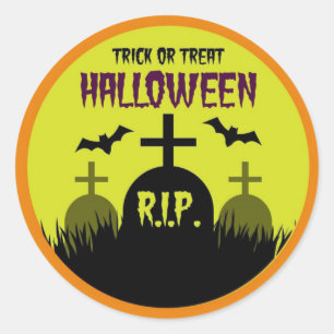 Trick or Treat Halloween Classic Round Sticker