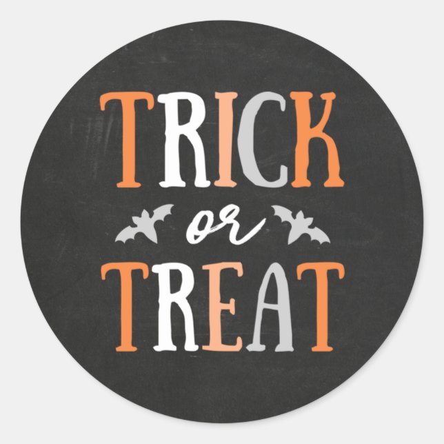 Trick or Treat | Halloween Classic Round Sticker (Front)