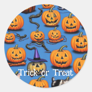 Trick or Treat Halloween Classic Round Sticker