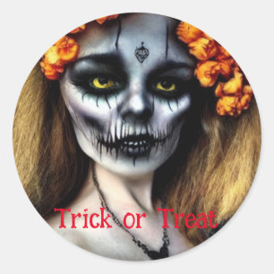 Trick or Treat Halloween Classic Round Sticker