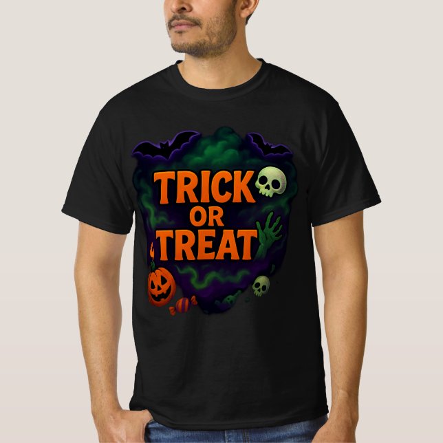 Trick or Treat Halloween Clothes Unisex T-Shirt (Front)