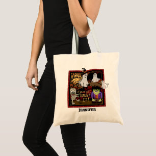 Trick-or-Treat Halloween Cute Fun Ghost Custom Tote Bag