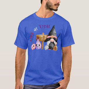 Trick or Treat Halloween Cute Gnomes Halloween Pum T-Shirt
