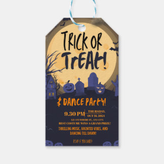 Trick or Treat Halloween Dance Party Invitation🎃 Gift Tags