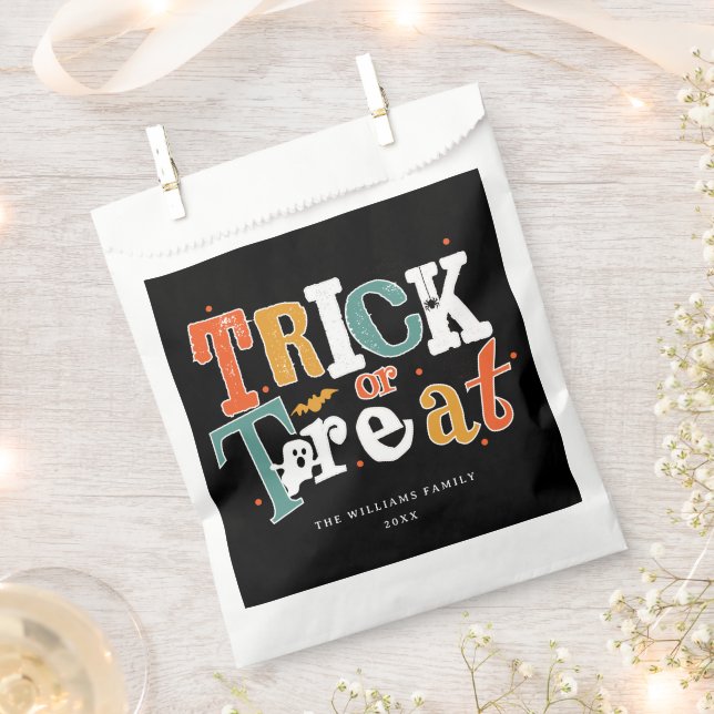 Trick Or Treat Halloween  Favour Bag (Clipped)