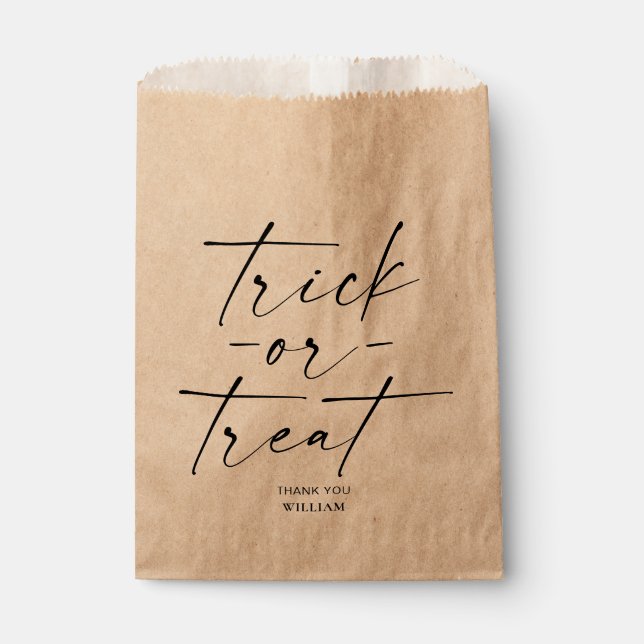 Trick or Treat Halloween Favour Bag (Front)