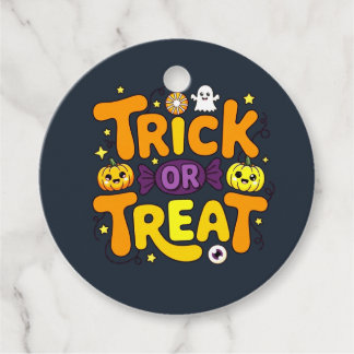 Trick or Treat Halloween Favour Tag
