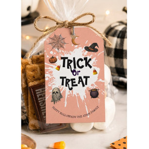 Trick or Treat Halloween Favour Treat Bag Gift Tags