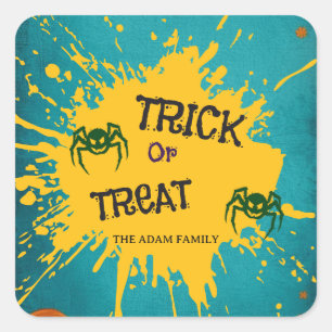 Trick or Treat Halloween Favour Treat Bag Sticker