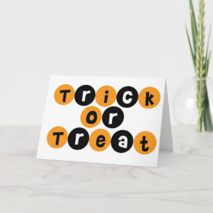 Trick or Treat Halloween Fun Card