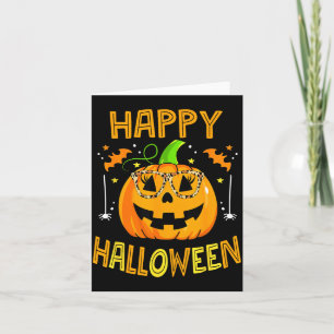 Trick Or Treat Halloween Funny Pumpkin Happy Card