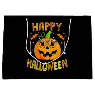 Trick Or Treat Halloween Funny Pumpkin Happy Hallo Large Gift Bag