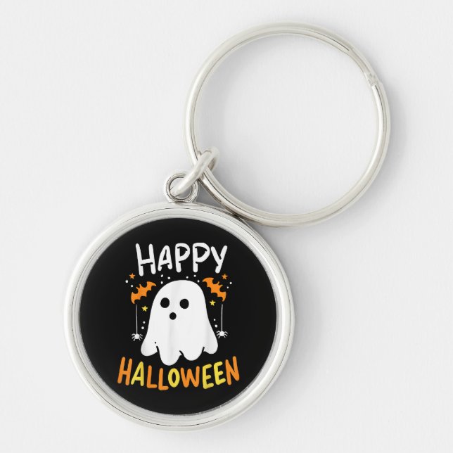 Trick Or Treat Halloween Ghost Key Ring (Front)