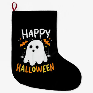 Trick Or Treat Halloween Ghost Large Christmas Stocking
