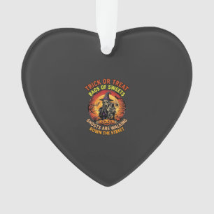 Trick Or Treat Halloween Ghost Pumpkin Haunted Hou Ornament