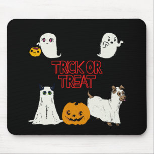 Trick or Treat Halloween Ghosts Mouse Pad