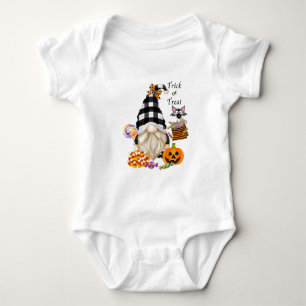 Trick or Treat Halloween Gnome Baby Bodysuit