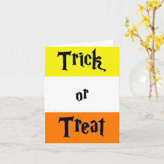 Trick or Treat, Halloween Greeting Card