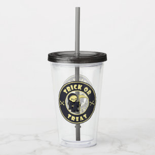 Trick or treat Halloween grim reaper character Acrylic Tumbler