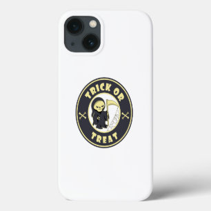 Trick or treat Halloween grim reaper character iPhone 13 Case