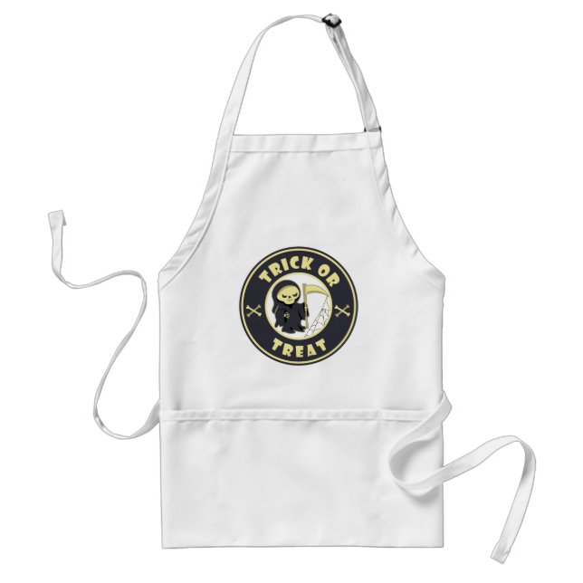 Trick or treat Halloween grim reaper character Standard Apron (Front)