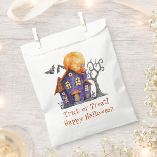 Trick or Treat Halloween Haunted House Candy  Favour Bag