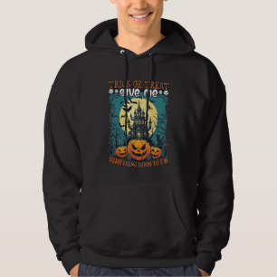 Trick Or Treat Halloween Haunted House Pumpkins Mo Hoodie
