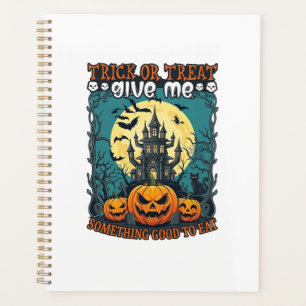 Trick Or Treat Halloween Haunted House Pumpkins Mo Planner