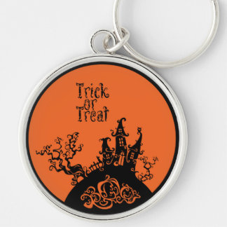 Trick or Treat Halloween House Key Ring