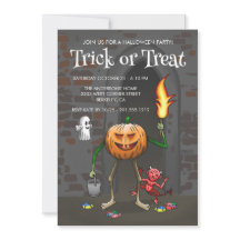 Trick or Treat Halloween Invitation