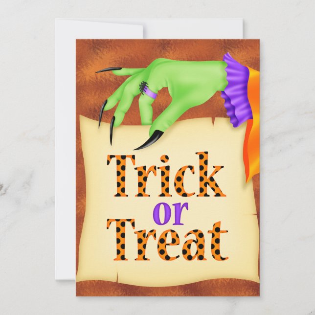 Trick or Treat Halloween Invitation (Front)