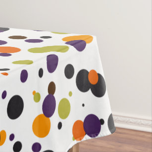 Trick or Treat Halloween Modern Polka Dots Tablecloth