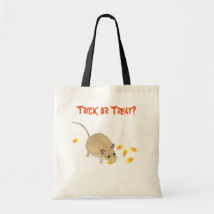 Trick or Treat Halloween Mouse with Candy Corns Tote Bag