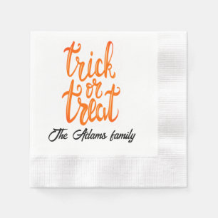 Trick or treat Halloween  Napkin