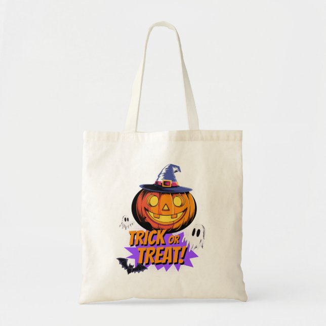 Trick or Treat! Halloween night Tote Bag (Front)