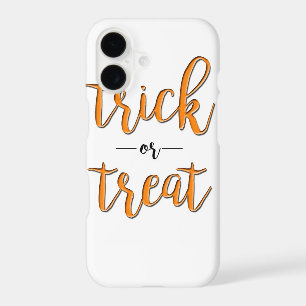 trick or treat halloween orange black simple