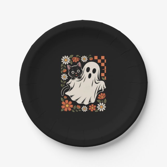 Trick or Treat Halloween Paper Plate (Front)