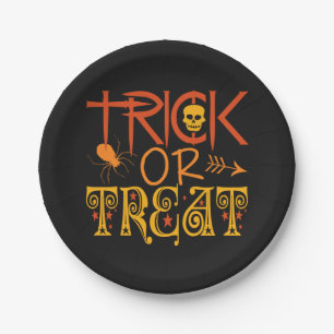 Trick or Treat Halloween paper plates