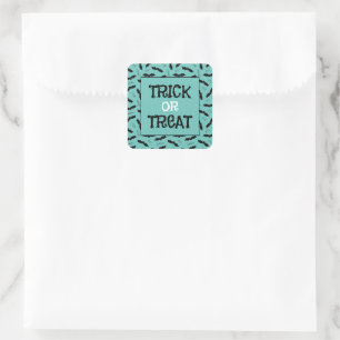 Trick or Treat Halloween Party Bats Square Sticker