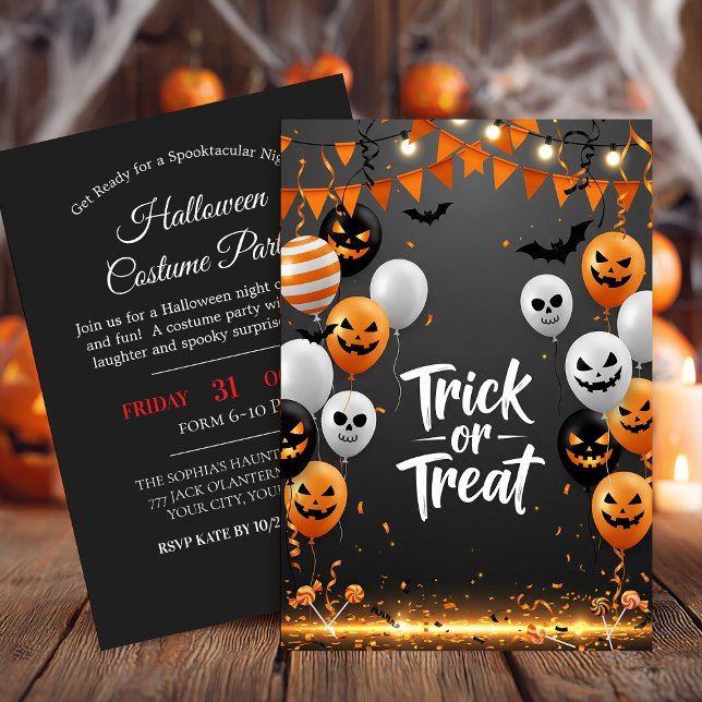 Trick or Treat Halloween Party Invitation (Creator Uploaded)