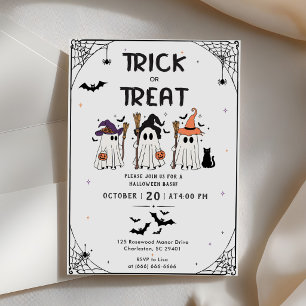 Trick or Treat  Halloween Party  Invitation