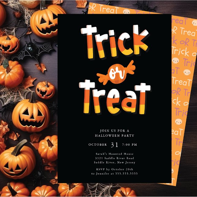 Trick or Treat Halloween Party Invitation (Creator Uploaded)