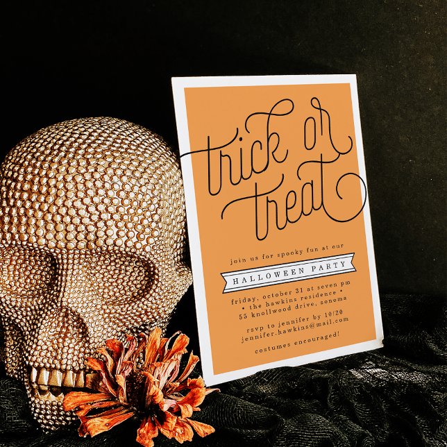 Trick or Treat Halloween Party Invitation (Creator Uploaded)