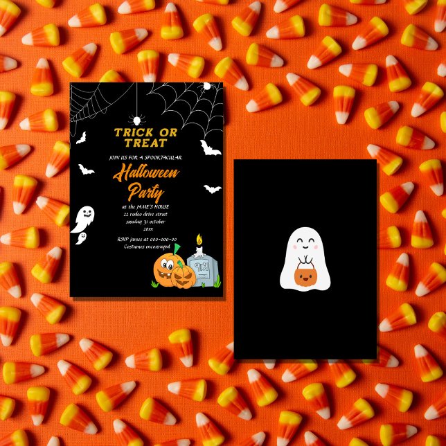 trick or treat halloween party time  invitation (Creator Uploaded)