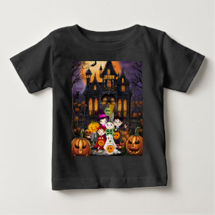 Trick or Treat Halloween Personalise Name Baby T-Shirt
