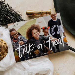 Trick or Treat Halloween Photo Card