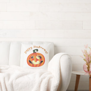 Trick or Treat Halloween Pumpkin Cushion