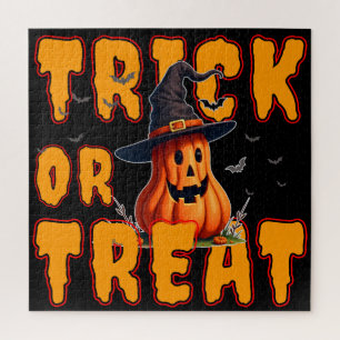 trick or treat halloween pumpkin fall autumn jigsaw puzzle