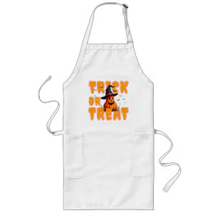 trick or treat halloween pumpkin fall autumn long apron