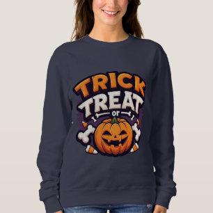 Trick or Treat Halloween Pumpkin Jack-O'-Lantern Sweatshirt
